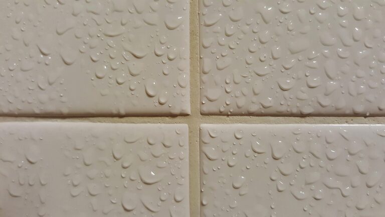 tiles, tiled, wet, bathroom, bathroom tiles, shower, droplets, water, moisture, condensation, grout, cross, horizontal, vertical, brown bathroom, brown shower, bathroom tiles, grout, grout, grout, grout, grout